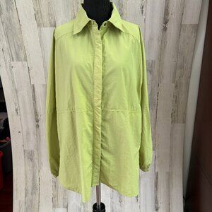 NWT Wilo the Label Women's Size XS Lime Parachute Button Down Shirt
